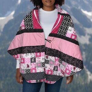 Patchwork Quilted Women's Couch Cape